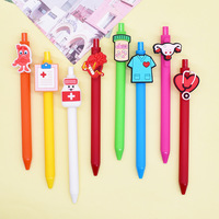 Charmes de stylo personnalisés en forme de dessin animé, anime, DIY, en acrylique, en silicone, mignons, figurines de stylo Doorable, en PVC 3D, en caoutchouc, en forme d'ours