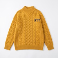Pull col roulé en maille torsadée grande taille personnalisé pour femmes, broderie lettres grecques, tricot pour dames