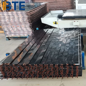 Tubos de cobre con aletas cromadas negras utilizados para colectores solares de placa plana - Product Image 2