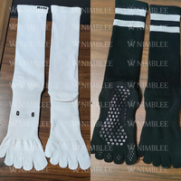 Chaussettes à cinq doigts pour femmes, en maille unie, en coton, respirantes, personnalisables, pour adultes, vente en gros, OEM, motif personnalisé, collection Printemps Rapide