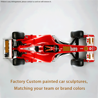 Sculpture de voiture de course personnalisée en fibre de verre/métal, modèle de voiture de sport F1 DK ART DECOR, décoration murale pour événements extérieurs et centres commerciaux, photo