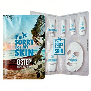 Lamento por mi piel: Kit de cuidado de la piel antienvejecimiento e hidratante para viaje, mascarilla de gel de 8 pasos para uso en casa - Product Image 1