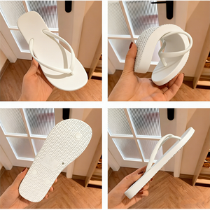 Yazlık Otel Misafirleri ve Düğünler İçin Geri Dönüştürülebilir Özellikli Açık Burunlu Özel Beyaz Bayan Parmak Arası Terlik - Product Image 2