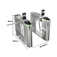 Torniquete de Control de Acceso con 3 Brazos, Mecanismo de Acero Inoxidable, Puerta Peatonal con Lector RFID para Gimnasio o Museo