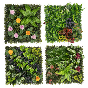 Huaien césped al aire libre Planta <span class=keywords><strong>artificial</strong></span> pared verde decoración Floral Fondo plástico simulado por fabricantes - Product Image 1