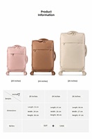 Valise en tissu Oxford légère, souple, 20 pouces, bagage cabine, ensemble de valises en tissu