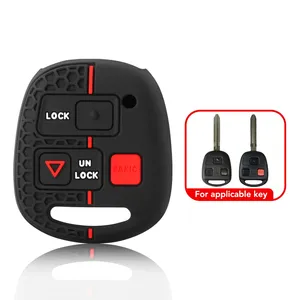 Housse de clé de voiture en silicone pour <span class=keywords><strong>TOYOTA</strong></span> <span class=keywords><strong>Avensis</strong></span> Camry Corolla RAV4 PRADO YARIS Tarago FJ Cruiser Land pour Lexus - Product Image 3