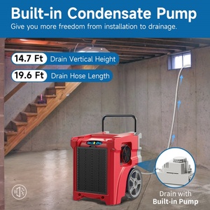 Deshumidificador R290 Marca Lookdry, Grado Industrial y Comercial con Certificación CE, para Restauración de Daños por Agua, Invernaderos y Sótanos, 90 Pints - Product Image 4
