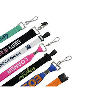 Bestom Custom Logo ID Lace <b>Polyester</b> Name Badge Card Holder Woven <b>Lanyards</b> Silk Screen Printing Hook Designer Factory Price - Product Image 2
