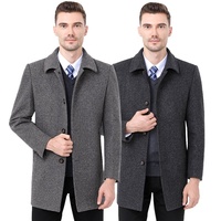 2022 Neuankömmling Plus Size Woll mantel Lässige Oberbekleidung Woll Trenchcoat Herren