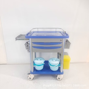 Carrito de Tratamiento Médico Kerry, Carro de Emergencia de ABS, Acero Inoxidable, Multifuncional, para Uso Hospitalario - Product Image 4