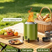 Barbecue portable moderne en acier inoxydable 304 pour camping en plein air, foyer à bois pour fête de jardin