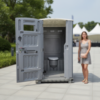 Toilettes portables modulaires préfabriquées avec lavabo et douche pour chantier
