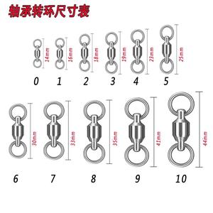 ตะขอเกี่ยวสแตนเลส Boyuan พร้อมห่วงหมุนและตัวเชื่อมโลหะสำหรับอุปกรณ์ตกปลาในน้ำเค็ม มีตาและห่วงหมุน - Product Image 2
