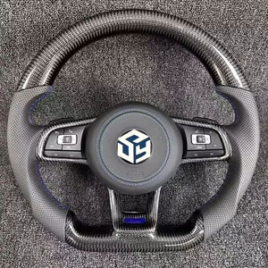 Volant en fibre de carbone pour Volkswagen Polo gti Scirocco GTS GTE GLI R-Line <span class=keywords><strong>Golf</strong></span> <span class=keywords><strong>6</strong></span> Mk4 Mk5 Mk7 <span class=keywords><strong>GTD</strong></span> CC Polo jetta passat - Product Image 1