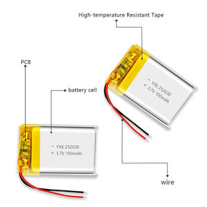 แบตเตอรี่ลิเธียมโพลิเมอร์แบบชาร์จไฟได้3.7V/100mAh <span class=keywords><strong>252030</strong></span>เล็กๆน้อยๆกระเป๋าแบตเตอรี่ลิเธียมไอออน - Product Image 5