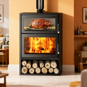 Cheminée à <span class=keywords><strong>bois</strong></span> en acier, poêle à <span class=keywords><strong>bois</strong></span>, four de chauffage intérieur, cuisinière, brûleur de bûches, rangement de <span class=keywords><strong>bois</strong></span> de chauffage pour villa et salon - Product Image 2
