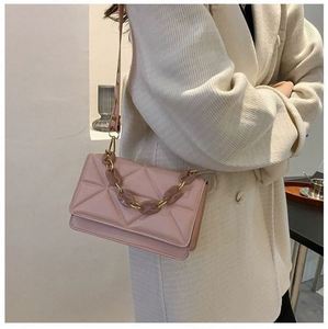 Nuevo Bolso Bandolera Retro de Personalidad con Correa Ancha, Pequeño Cuadrado de Moda con Cadena Gruesa, de PU para Mujer con Patrón de Estrella Abierta - Product Image 5