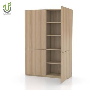 مكتب IULTRA متحرك ، مجموعة معدنية خشبية حديثة مع أبواب قابلة للقفل ، أرفف مفتوحة للمكتب المنزلي مصنوعة من MDF - Product Image 3