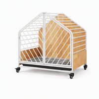 USMILEPET Villa Minimaliste pour Chat avec Roues, Cage Mobile pour Chat, Design Simple, Robuste, Facile à Déplacer, Cage pour Chat Intérieure, Gain de Place