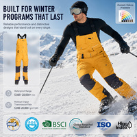 Pantalon de ski imperméable pour homme, salopette de snowboard, fabrication OEM/ODM personnalisée, marque privée, fournisseur de vêtements de sport d'hiver
