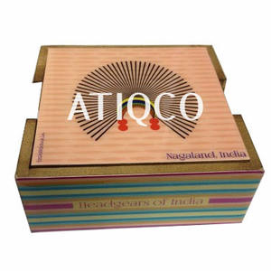 Juego de posavasos de madera superventas Monumentos indios con estilo Impresión digital Esmaltado Clásico y últimas alfombrillas y almohadillas - Product Image 3