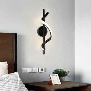 Lampe murale de fond de télévision pour salon, style minimaliste moderne et luxueux, <span class=keywords><strong>design</strong></span> nordique, avec télécommande et fonction de gradation - Product Image 2
