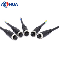 Connecteur métallique mâle-femelle pour câble d'aviation AHUA M12, idéal pour la câblage d'extension DIY