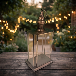 Artisan Design Handmade Metal Glass Decorative <b>Lantern</b> <b>Candle</b> <b>Holder</b> Model L722 for Home Wedding Ramadan Christmas Table Decor - Product Image 1