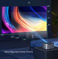 Projecteur de cinéma maison intelligent LED portable Android 4K Mini avec 7000 lumens, compatible 3D