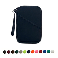 Cartera de Viaje de Neopreno con Logotipo Personalizado, Organizador de Pasaportes con Protección RFID, Funda para Tarjetas, para Negocios, Vacaciones, Aire Libre, Regalo