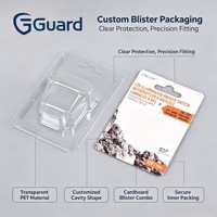 Emballage blister personnalisé en PET recyclable, étui carré transparent, palette de fards à paupières vide, poudre compacte, Best Guard Wholesale