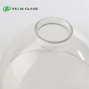 Abat-jour cylindrique en verre transparent durable, taille personnalisée, écologique, pour suspension moderne d'intérieur, couvercles de lampe faits à la main - Product Image 1