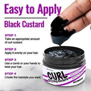 Produits coiffants pour le <span class=keywords><strong>curling</strong></span> Soin des cheveux Produits coiffants Rehausseurs de boucles Définissant la crème frisée noire - Product Image 5