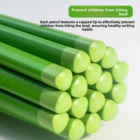 Lot de 10 crayons à mine CX HB/2B en bois vert, avec mine noire laminée, imprimés, de haute qualité, pour examens et écoles