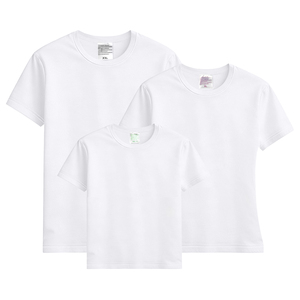 เสื้อยืดเปล่าสีขาวโพลีเอสเตอร์สำหรับงานซับลิเมชั่น DIY แบบกำหนดเอง  สำหรับเด็ก ผู้หญิง ผู้ชาย แขนสั้น คอกลม สำหรับงานพิมพ์ลายด้วยความร้อน - Product Image 4