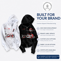 Sweat-shirts à capuche zippés pour hommes, noir et blanc, imprimés graphiques vintage, streetwear, logo personnalisé, OEM, ODM, fournisseurs de vêtements à marque privée