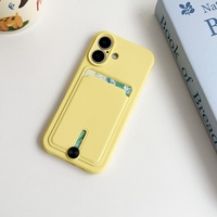 Étui Portefeuille Couleur Unie pour iPhone 15 16 17 Pro Max 14 13 Plus 12 11 Pro avec Porte-Cartes en TPU – Coque de Téléphone Mobile