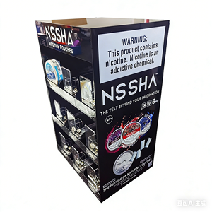 Étagère à marches en plastique pour boutique de tabac, moderne, écologique, recyclable, légère, résistante à l'eau, pour l'affichage de snus et de snuff - Product Image 1