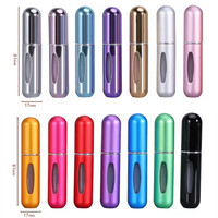 Flacon de parfum en plastique de 5 ml de haute qualité, coloré, à tête ronde et remplissage par le bas, mini distributeur de parfum portable, ATOMISEUR