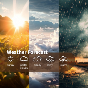 YOUTONG prévisions météo <span class=keywords><strong>multi</strong></span> fonctionnel intelligent numérique horloge météo grand écran wifi station météo sans fil - Product Image 4