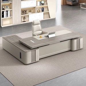 Sang trọng gỗ hiện đại Thiết kế MDF Home Executive L hình CEO văn phòng bảng - Product Image 1