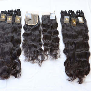 Cuerpo 5x5 prearrancado para pelucas con cierre de encaje suizo HD, cabello de templo crudo indio de onda profunda suelta para mujeres negras en África - Product Image 2