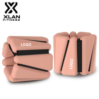 XLAN Bandes de poignet lestées en silicone durable, poids de poignet en fonte détachables, marque personnalisée pour la danse, l'aérobic et l'entraînement