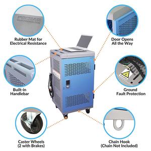 30 Bay Assembled Mobile Laptop Charging Cart Lockable Steel Tablet Charging Station Cable Management Eco-Friendly <b>for</b> School - Product Image 4