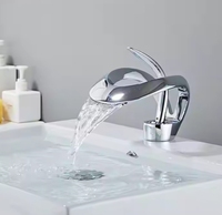 Robinet de lavabo de salle de bain monocommande chaud/froid en laiton noir mat certifié CE, à poser sur comptoir, vente en gros