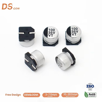 Condensateur électrolytique en aluminium SMD stable 35V100uF 6.3*5.4mm, durable pour la maison intelligente, fournisseur en gros d'origine, prix d'usine