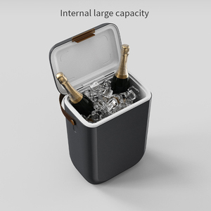 Caja Refrigeradora Metálica Retro de 10L con Revestimiento de Hierro, Caja Rígida Exterior para Almacenamiento de Vino y Champán - Product Image 2