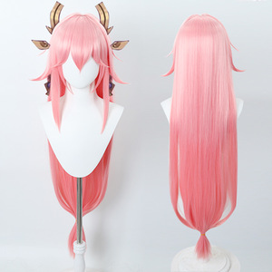 Perruque bleu marine pour Venti Genshin Impact 2 tons Anime <span class=keywords><strong>Cosplay</strong></span> perruques avec tresses queue de cheval frange vendeur - Product Image 1