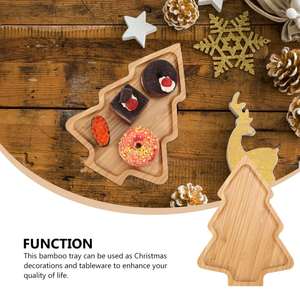 Wholesale Christmas Tree Shaped Sushi Serving <strong>Tray</strong> Japanese Sashimi Plate Snack Dessert <strong>Candy</strong> Dish Bamboo <strong>Tray</strong> for Restaurant Dinnerware - Product Image 5